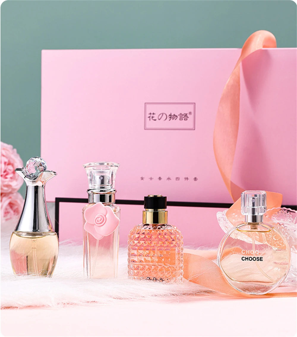 4Pcs Floral Scent Perfume Set for Women 100ml
