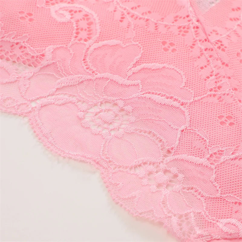 3PC Set Women's Floral Lace Low Rise Briefs