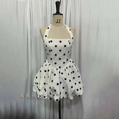Townlike Halter A-line Mini Ball Gown Dress for Women