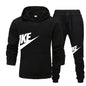 Men's Casual Fitness Printed Hooded Pullover and Pants