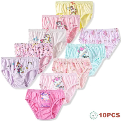 Girls Cotton Unicorn Cartoon Briefs Soft Underwear