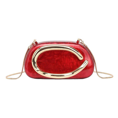 Gold PVC Evening Clutch Bag for Women