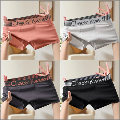 Men's Cotton Boxer Shorts Underwear 4Pcs Set