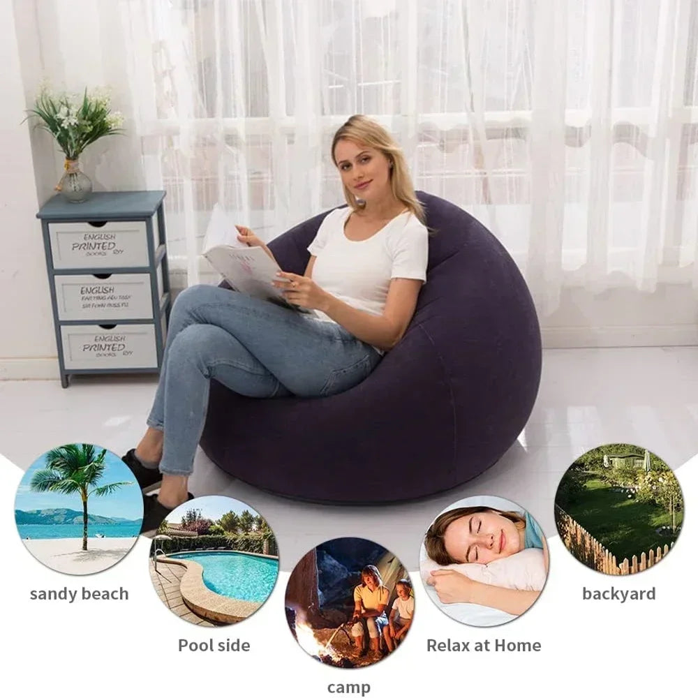 Inflatable PVC Sofa Chair for Indoor and Outdoor Use
