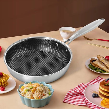Stainless Steel Nonstick Frying Pan With Lid 28cm