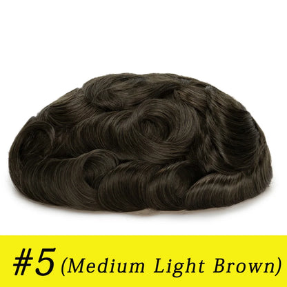 Thin Skin 0.03mm Natural Hair Toupee for Men