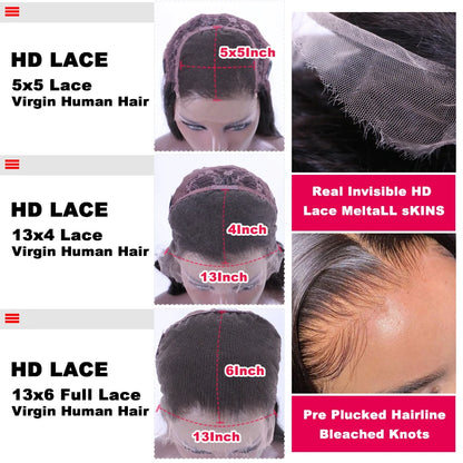 Queen Hair HD Lace Wig Raw Human Hair 13x6 Frontal