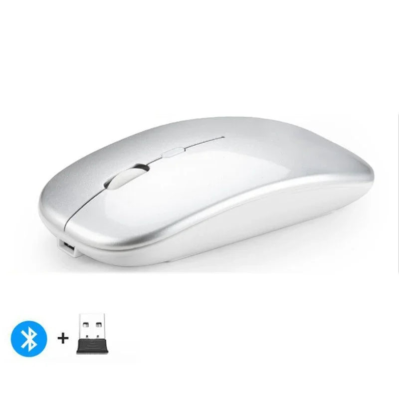 Rechargeable Wireless Mouse Dual Modes for PC and Laptop