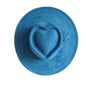 Dark Turquoise Suede Fedora Hat for Men and Women