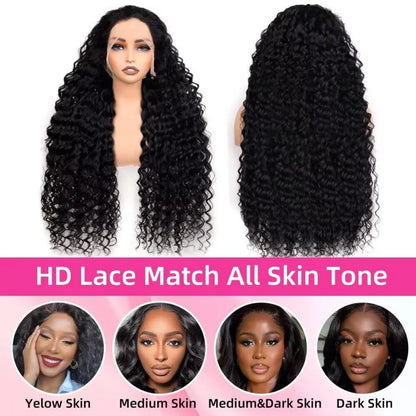Burmese Curly Deep Wave Human Hair Wig 13x6 HD Lace
