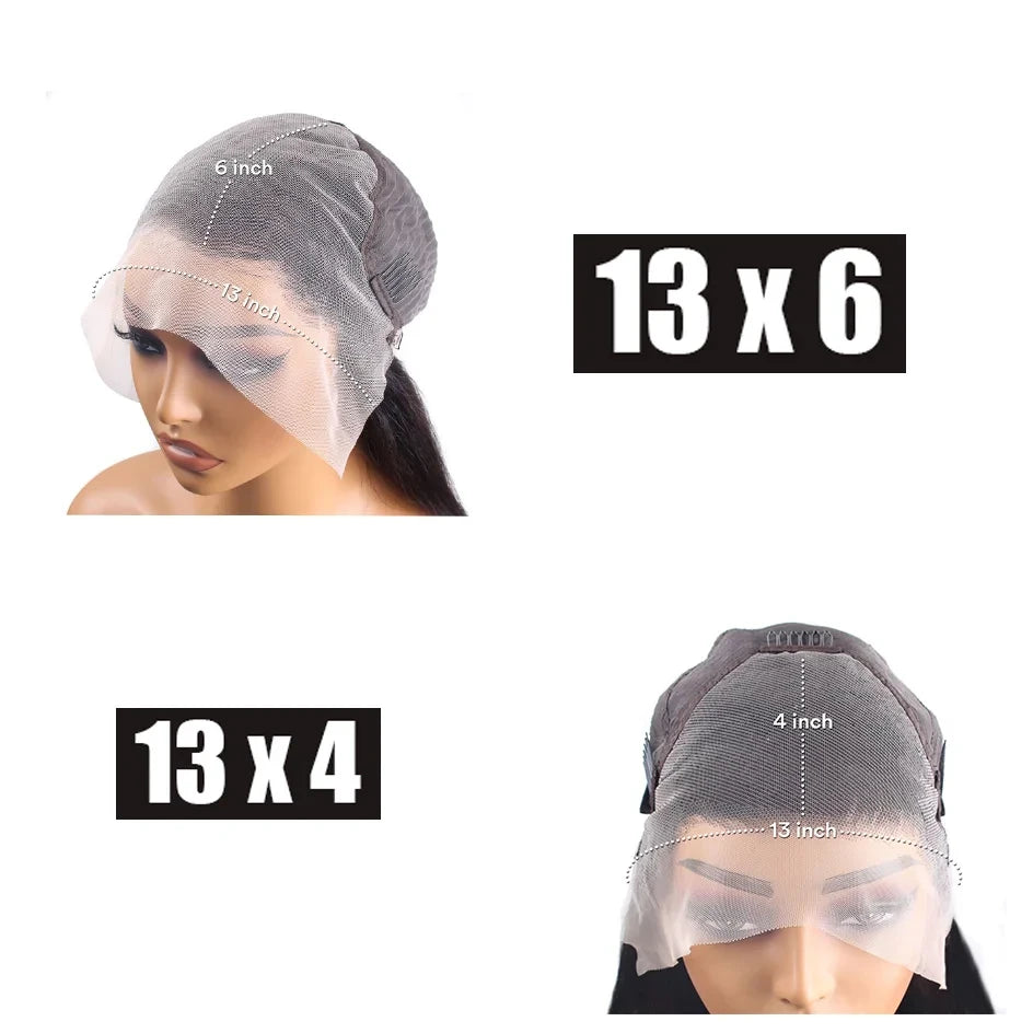 13x6 Lace Frontal Wig Burmese Curly Human Hair
