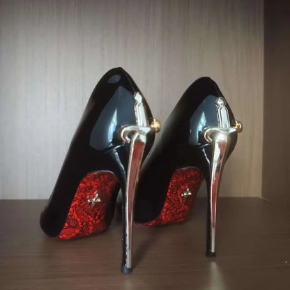 High Heel Stiletto Pointed Leather Women Shoes