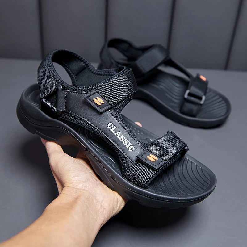 Men's Casual Ankle-Wrap Sandals with EVA Insole