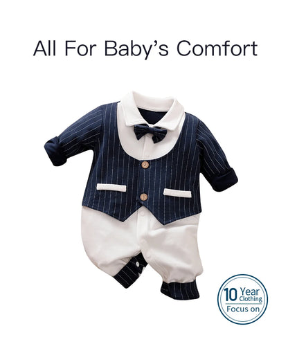 Cotton Long Sleeved Baby Jumpsuit for Boys and Girls