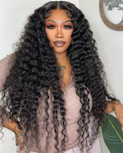 Kinky Curly 13x6 Lace Front Wig Human Hair Transparent Lace
