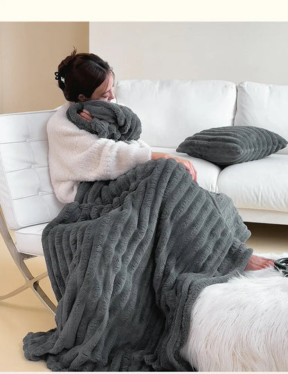 Solid Color Coral Fleece Blanket 100% Polyester
