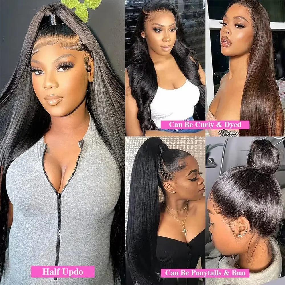 Brazilian Straight Human Hair Wig 13x4 Transparent Lace