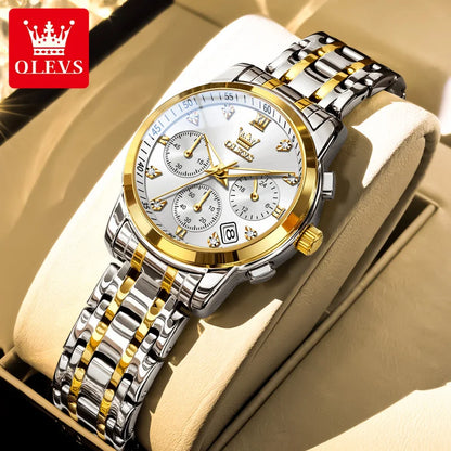 OLEVS 2858 Luxury Quartz Women Watch with Diamonds