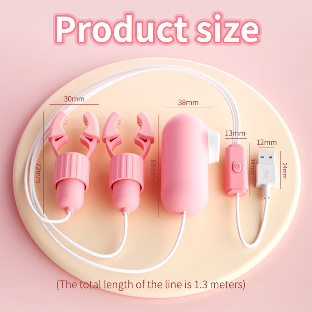 Vibrating Suction Nipple Clamps for Women