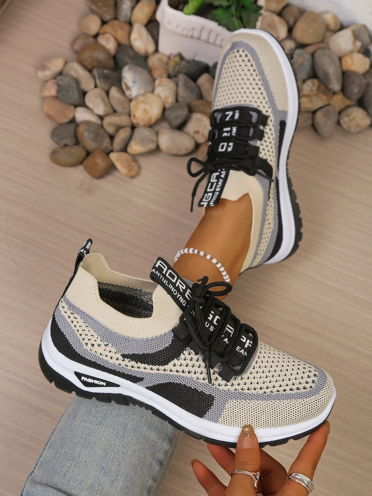 Women's Double-Color Canvas Work Sneakers