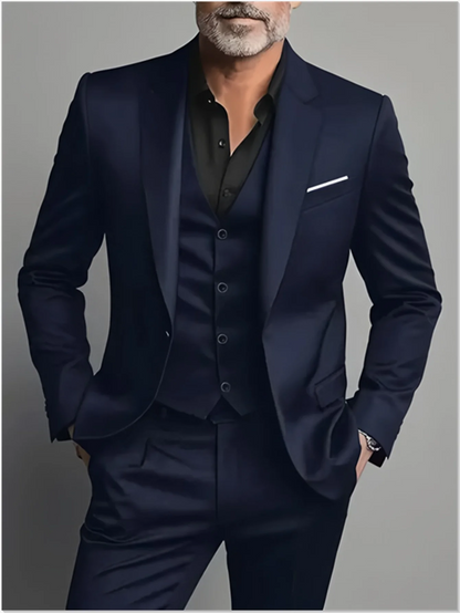 Slim Fit Black Tuxedo Suit Set for Men