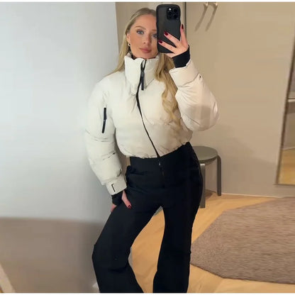 Women's Windproof Thermal Turtleneck Ski Jumpsuit