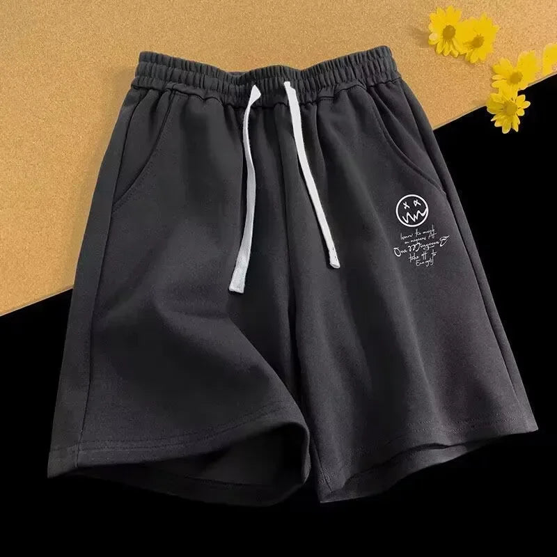 M-8XL Cotton Polyester Casual Wide Leg Shorts for Men