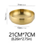 304 Stainless Steel Double Layer Noodle Bowl Gold Silver