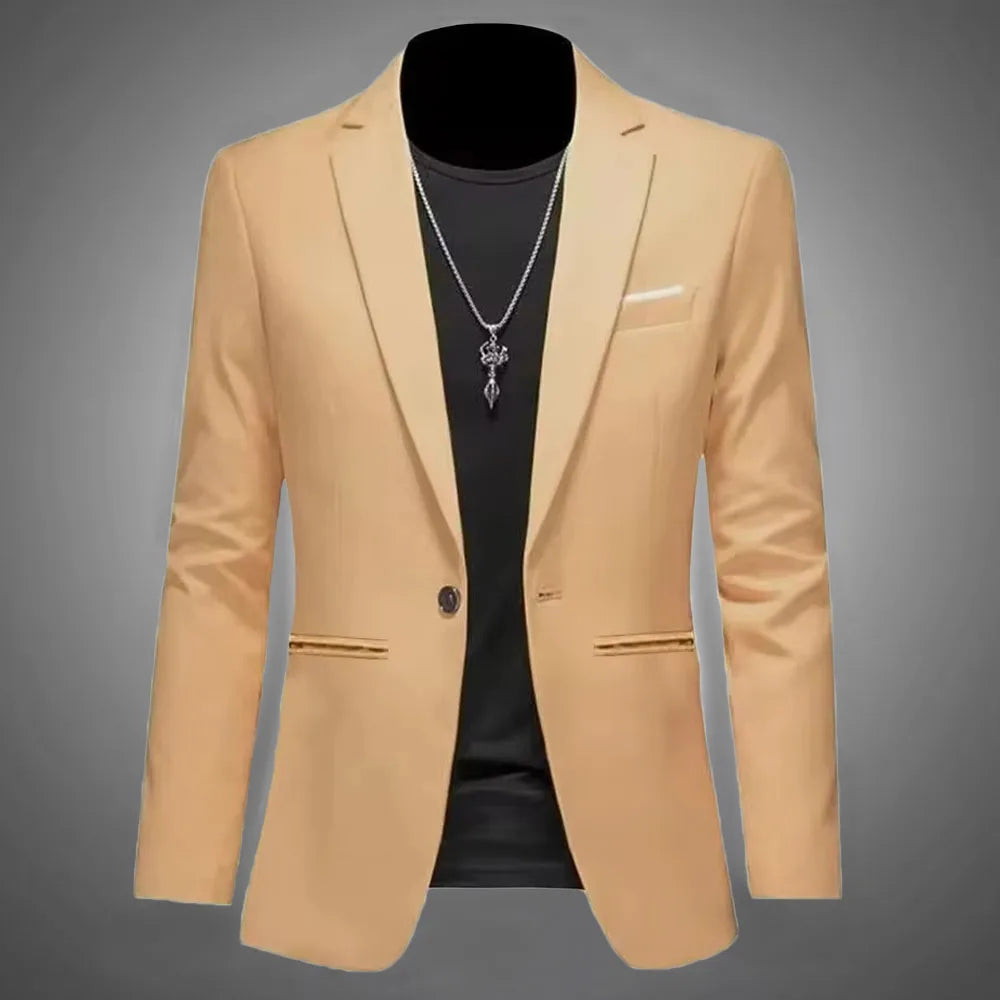 Men's Slim Fit Non-Ironing Casual Suit Jacket