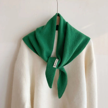 Wool Triangle Scarf for Women - Multi-functional Knitted Scarf