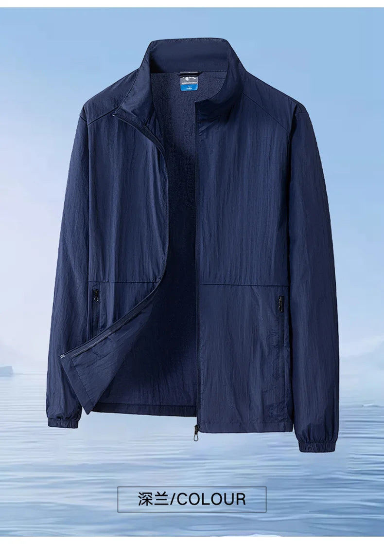 Oversize 7XL 8XL UV Protection Lightweight Jacket Men