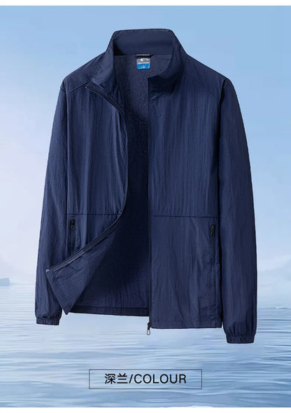 Oversize 7XL 8XL UV Protection Lightweight Jacket Men