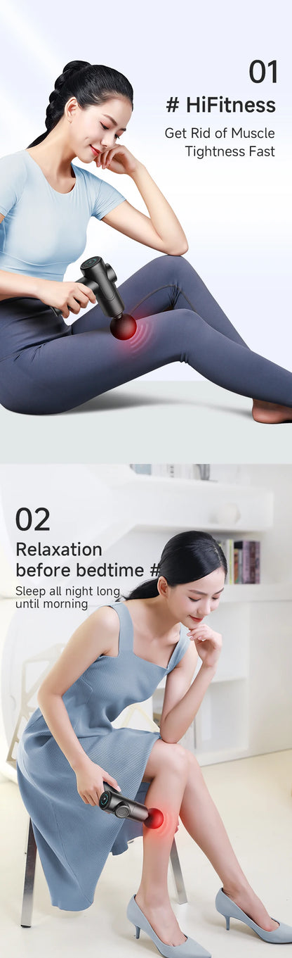 Fascia Gun for Muscle Soreness Relief with LED Screen