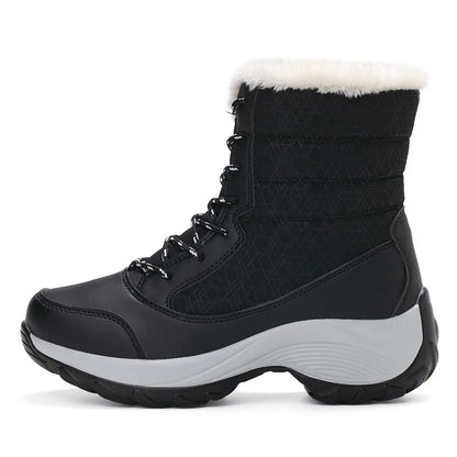 Women’s Waterproof Ankle Snow Boots with Fur Lining