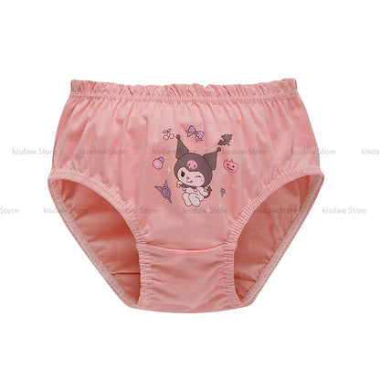 Cotton Girls Briefs with Cartoon Characters
