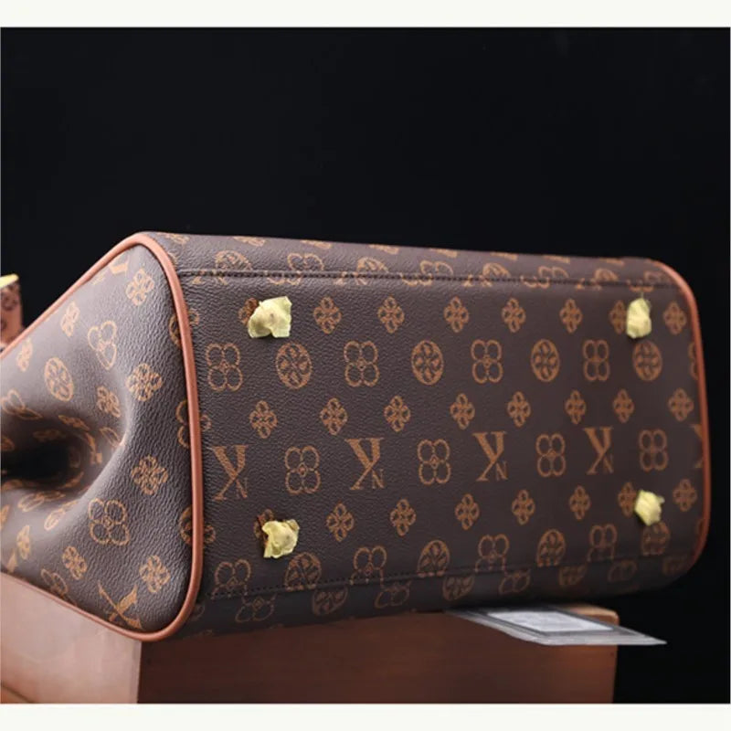 Women's Versatile PVC Handbag with Zipper Closure