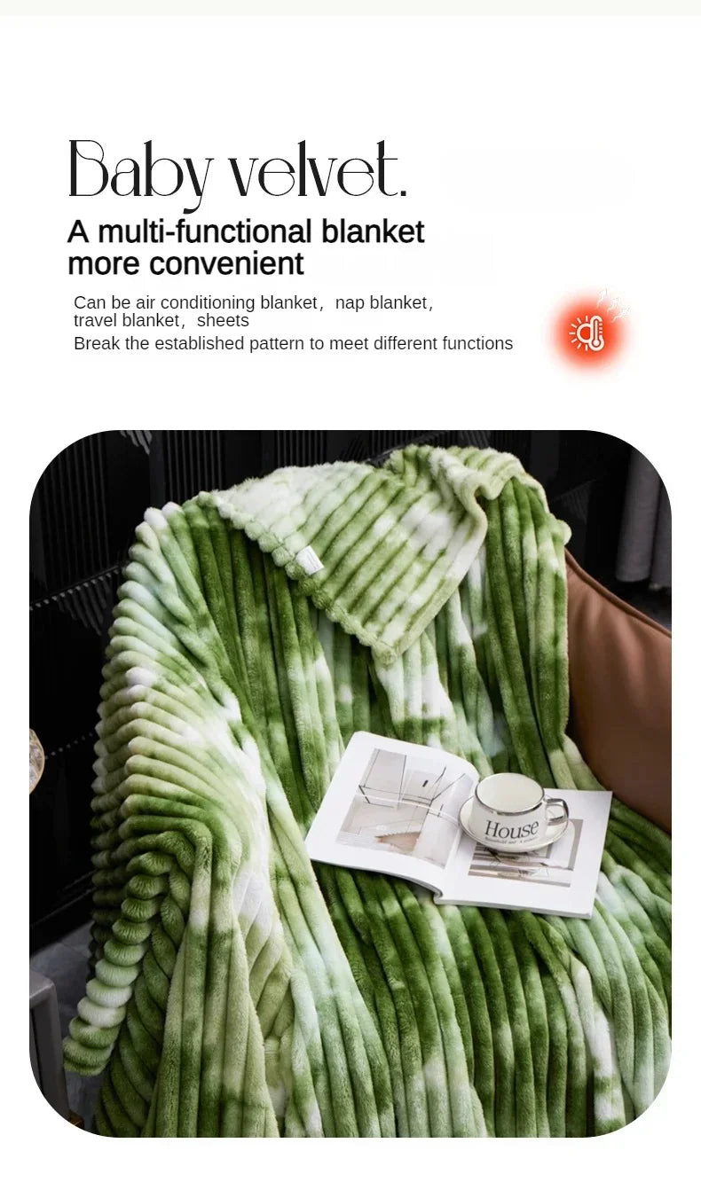 Tie Dye Flannel Fleece Blanket for Beds
