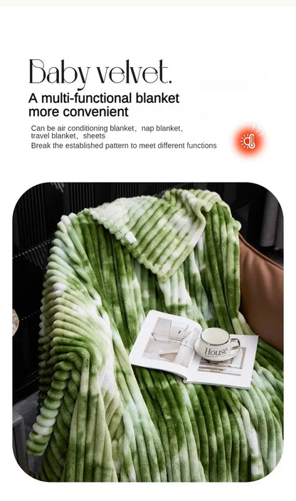 Tie Dye Flannel Fleece Blanket for Beds