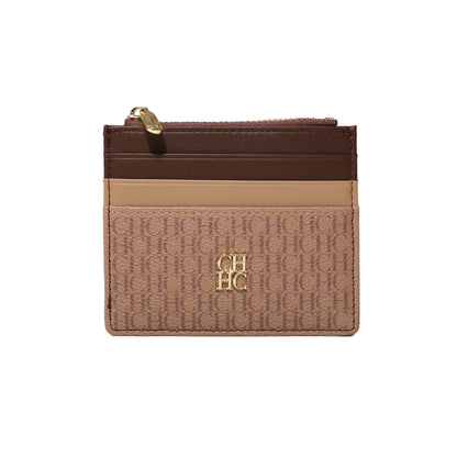CH Women's Zipper Wallet with Letter Decoration