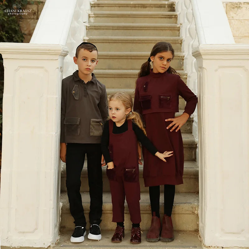 Kids Winter Set with Pockets and Long Sleeves