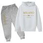 Kids Pullover Hoodie and Pants Tracksuit Set