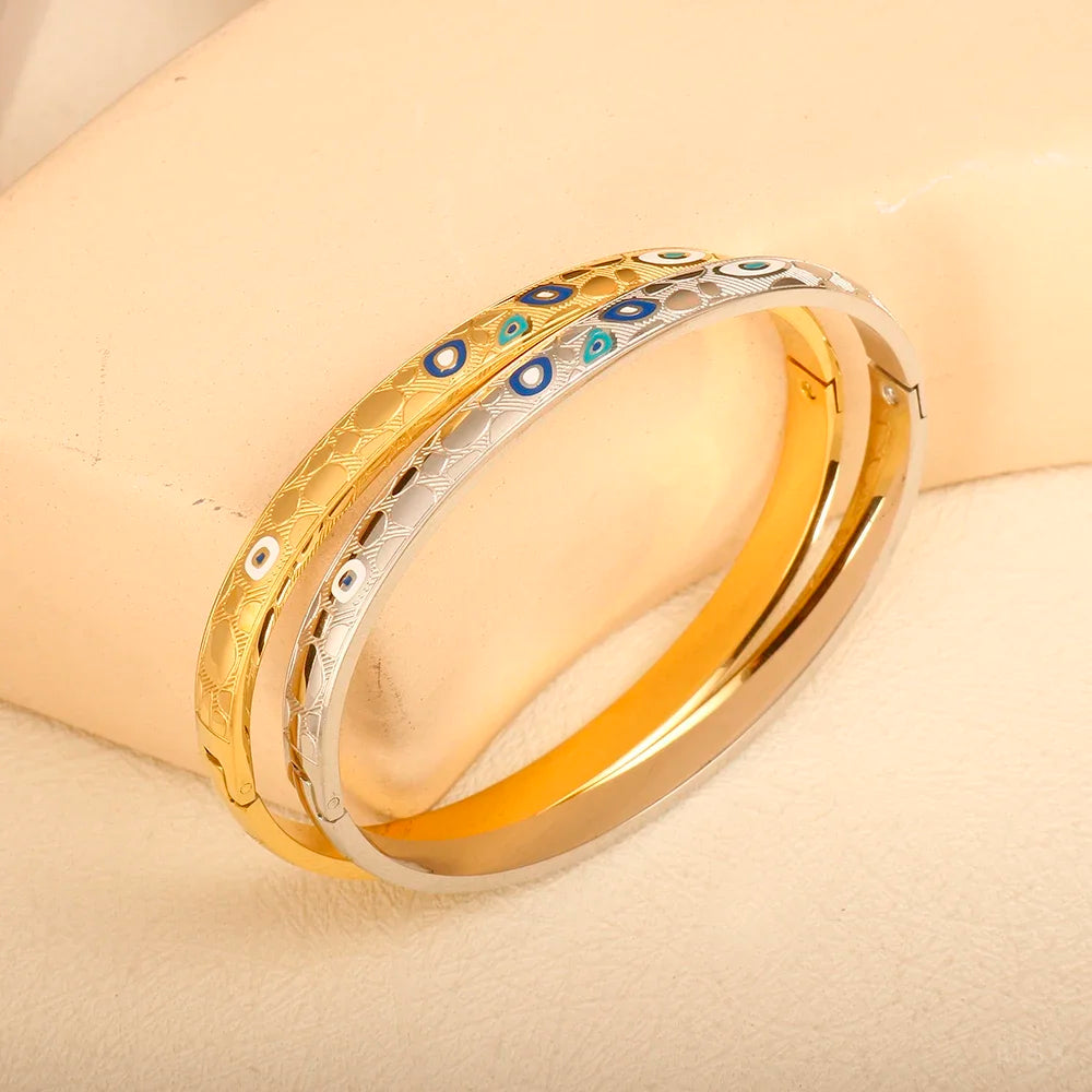 Classic Gold Plated Stainless Steel Cuff Bracelet