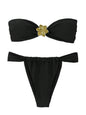 Bandeau Push-Up Bikini Set with Brazilian Thong