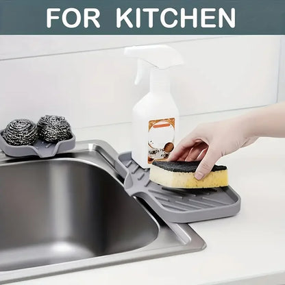 Silicone Kitchen Sink Faucet Mat and Tray