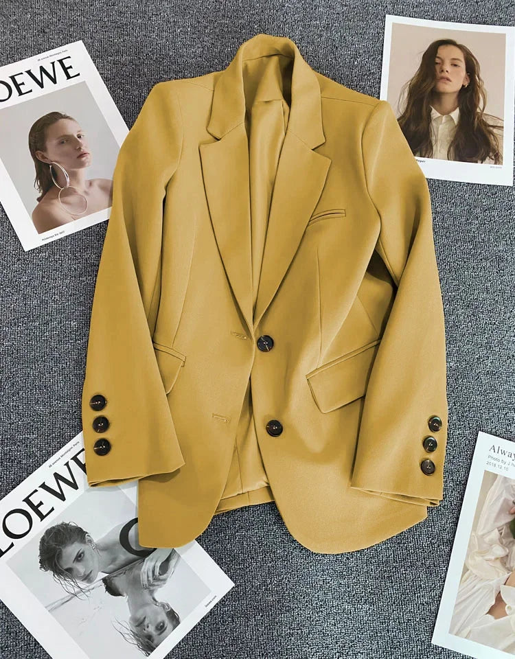 Elegant Long Sleeve Blazer Coat for Women