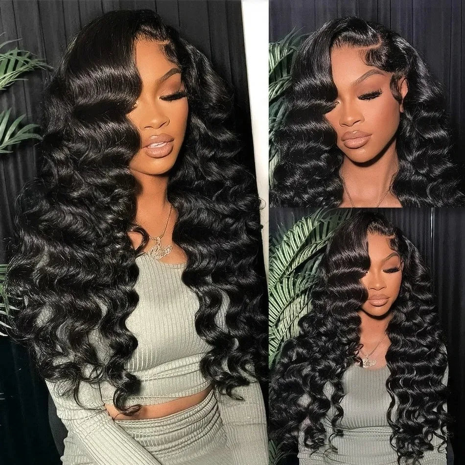 42 Inch Brazilian Deep Wave Human Hair Wig Transparent Lace