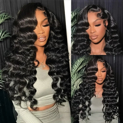 42 Inch Brazilian Deep Wave Human Hair Wig Transparent Lace
