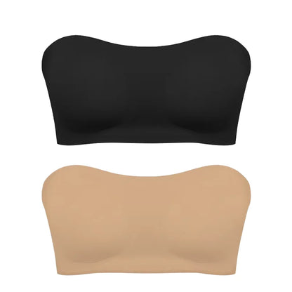 Women's Strapless Push Up Bra Removable Padded Seamless