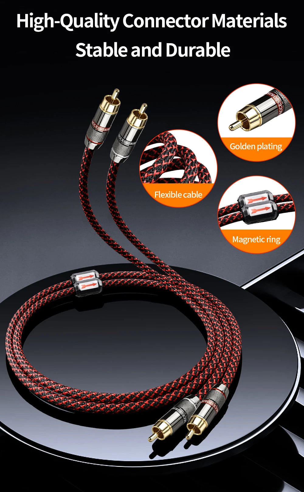 Hi-Fi Stereo RCA Audio Cable