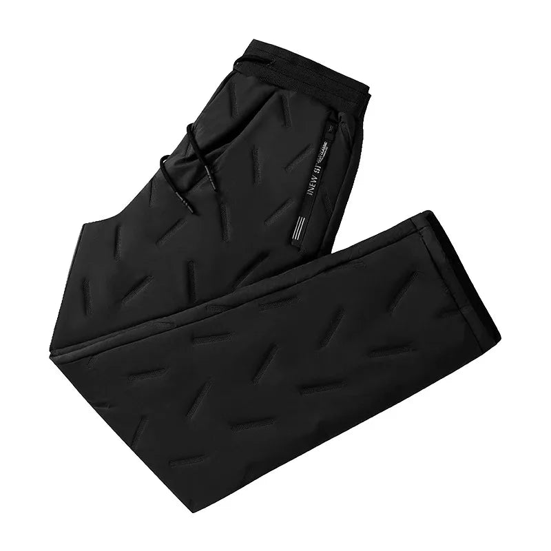 Warm Plush Sports Pants for Women with Drawstring